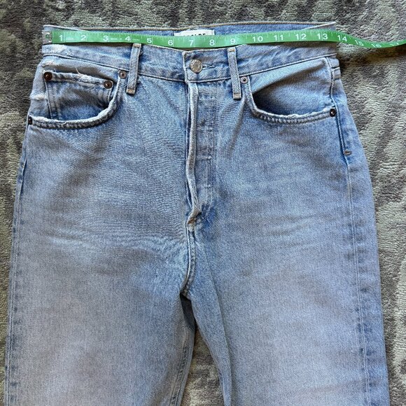 Agolde Riley Crop High Rise Straight Jeans - Picture 6 of 13